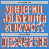 Custom Powder Blue Orange-White Lines Sports Sublimation Soccer Uniform Jersey