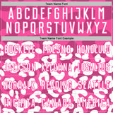 Custom White Pink Animal Leopard Print Sports Sublimation Soccer Uniform Jersey