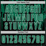 Custom Black Kelly Green-White Dripping Splatte Pattern Sports Sublimation Soccer Uniform Jersey