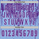 Custom Light Blue Purple-White Dripping Splatte Pattern Sports Sublimation Soccer Uniform Jersey