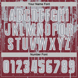 Custom Burgundy Gray-White Dripping Splatte Pattern Sports Sublimation Soccer Uniform Jersey