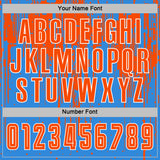 Custom Powder Blue Orange-White Dripping Splatte Pattern Sports Sublimation Soccer Uniform Jersey