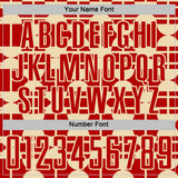 Custom Red Cream Geometric Shapes Sports Sublimation Soccer Uniform Jersey