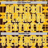 Custom Brown Gold-White Geometric Shapes Sports Sublimation Soccer Uniform Jersey