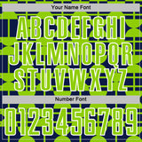 Custom Navy Neon Green-White Geometric Shapes Sports Sublimation Soccer Uniform Jersey