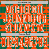 Custom Kelly Green Orange-White Geometric Shapes Sports Sublimation Soccer Uniform Jersey