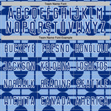 Custom Light Blue Royal-White Geometric Shapes Sports Sublimation Soccer Uniform Jersey