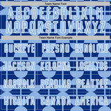 Custom Royal Light Blue-White Geometric Shapes Sports Sublimation Soccer Uniform Jersey