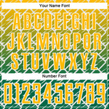 Custom Gold Kelly Green-White Lightning Sports Sublimation Soccer Uniform Jersey