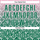Custom Light Pink Kelly Green-White Lightning Sports Sublimation Soccer Uniform Jersey