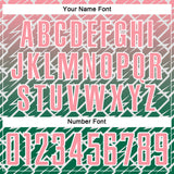 Custom Medium Pink Kelly Green-White Lightning Sports Sublimation Soccer Uniform Jersey