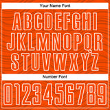 Custom Orange Kelly Green-White Wavy Lines Sports Sublimation Soccer Uniform Jersey