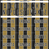 Custom Black Old Gold-White Pinstripe Line Sports Sublimation Soccer Uniform Jersey