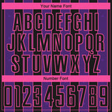 Custom Black Purple-Pink Pinstripe Line Sports Sublimation Soccer Uniform Jersey