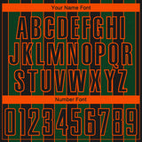 Custom Black Green-Orange Pinstripe Line Sports Sublimation Soccer Uniform Jersey