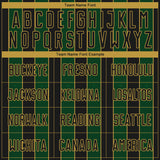 Custom Black Green-Old Gold Pinstripe Line Sports Sublimation Soccer Uniform Jersey