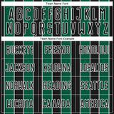 Custom Black Kelly Green-White Pinstripe Line Sports Sublimation Soccer Uniform Jersey