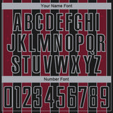 Custom Black Crimson-Gray Pinstripe Line Sports Sublimation Soccer Uniform Jersey