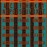 Custom Black Teal-Orange Pinstripe Line Sports Sublimation Soccer Uniform Jersey