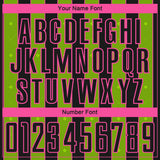 Custom Black Neon Green-Pink Pinstripe Line Sports Sublimation Soccer Uniform Jersey