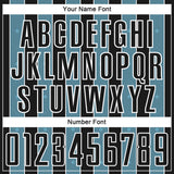 Custom Black Shadow Blue-White Pinstripe Line Sports Sublimation Soccer Uniform Jersey