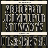 Custom Black Olive-Cream Pinstripe Line Sports Sublimation Soccer Uniform Jersey