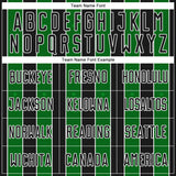 Custom Black Grass Green-White Pinstripe Line Sports Sublimation Soccer Uniform Jersey