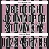 Custom Black Light Pink-White Pinstripe Line Sports Sublimation Soccer Uniform Jersey