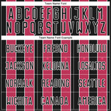 Custom Black Neon Pink-White Pinstripe Line Sports Sublimation Soccer Uniform Jersey