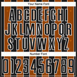 Custom Black Texas Orange-White Pinstripe Line Sports Sublimation Soccer Uniform Jersey