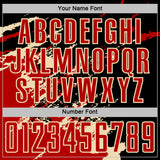 Custom Black Red-Cream Abstract Fragment Art Splash Sports Sublimation Soccer Uniform Jersey