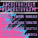 Custom Black Pink-Sky Blue Abstract Fragment Art Splash Sports Sublimation Soccer Uniform Jersey