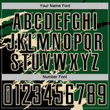 Custom Green Black-Cream Abstract Fragment Art Splash Sports Sublimation Soccer Uniform Jersey