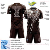 Custom Brown White Splash Sports Sublimation Soccer Uniform Jersey