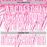 Custom White Pink Splash Sports Sublimation Soccer Uniform Jersey
