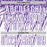 Custom White Purple Splash Sports Sublimation Soccer Uniform Jersey