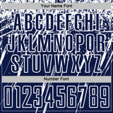 Custom Navy White Splash Sports Sublimation Soccer Uniform Jersey