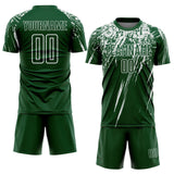 Custom Green White Splash Sports Sublimation Soccer Uniform Jersey