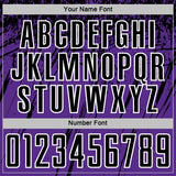 Custom Purple Black-White Splash Sports Sublimation Soccer Uniform Jersey