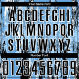 Custom Light Blue Black-White Argentina Splatter Pattern Sports Sublimation Soccer Uniform Jersey