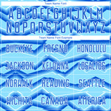 Custom Lakes Blue Powder Blue-White Lines Sports Sublimation Soccer Uniform Jersey