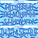 Custom Lakes Blue Powder Blue-White Lines Sports Sublimation Soccer Uniform Jersey