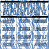 Custom White Light Blue-Black Argentina Splatter Pattern Sports Sublimation Soccer Uniform Jersey