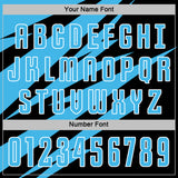 Custom Sky Blue Black-White Abstract Line Sports Sublimation Soccer Uniform Jersey