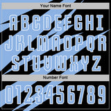 Custom Light Blue Black-White Abstract Line Sports Sublimation Soccer Uniform Jersey