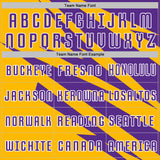 Custom Purple Gold-White Abstract Line Sports Sublimation Soccer Uniform Jersey