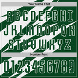 Custom White Green Abstract Line Sports Sublimation Soccer Uniform Jersey