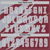 Custom Gray Burgundy-White Abstract Line Sports Sublimation Soccer Uniform Jersey