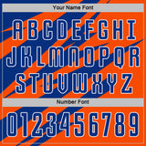 Custom Royal Orange-White Abstract Line Sports Sublimation Soccer Uniform Jersey