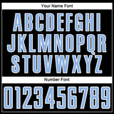 Custom Black Light Blue-White Abstract Line Sports Sublimation Soccer Uniform Jersey